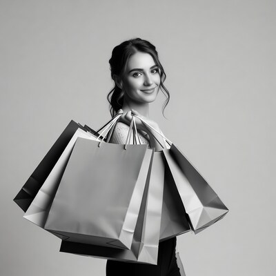 Woman holding shopping bags