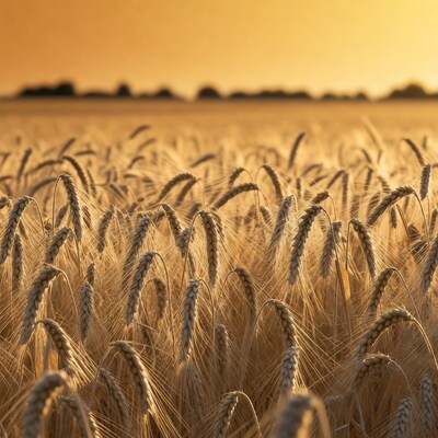 Golden Wheat Field at Sunset