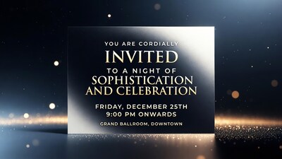Elegant Night Celebration Invitation Card