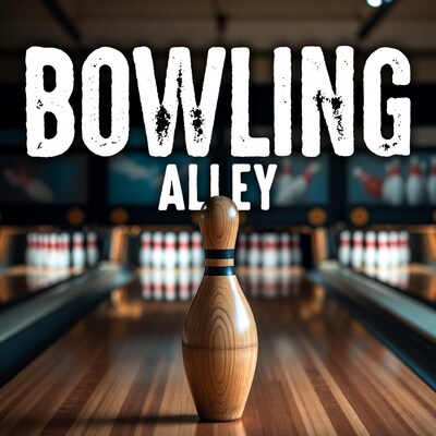 Bowling Alley Pin on Lane