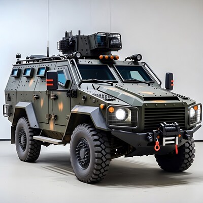 Green Armored Military Vehicle