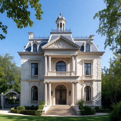 Luxurious French Chateau Mansion Exterior