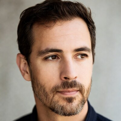 Handsome man with beard close-up