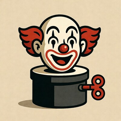 Jack-in-the-box Clown Illustration