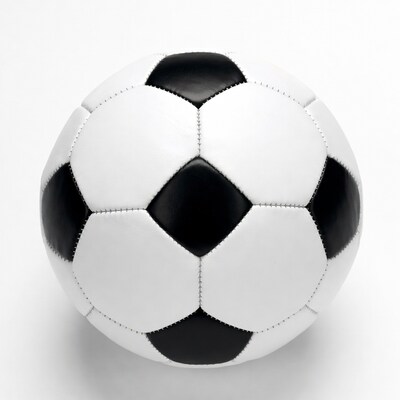 Black and white soccer ball
