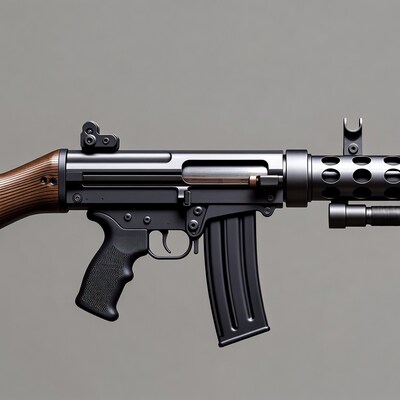 H&K G3 Rifle with Flashlight