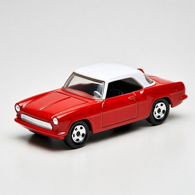 Red White Convertible Toy Car