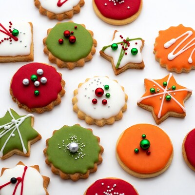 Colorful Christmas Star Cookies