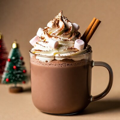 Hot Chocolate with Whipped Cream and Cinnamon