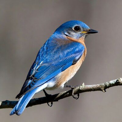 Eastern Bluebird on branch