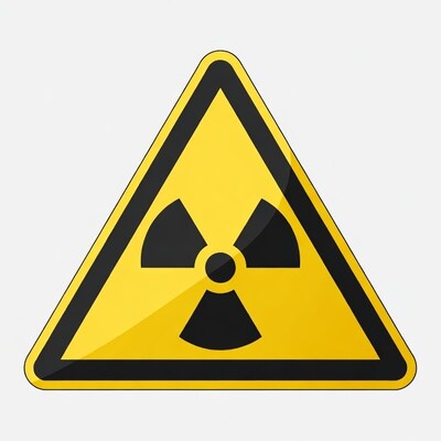 Yellow Radiation Warning Sign