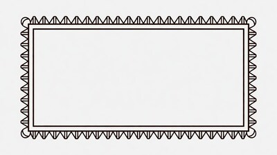 Scalloped Zigzag Border Frame