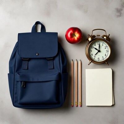 Back to School Supplies Flat Lay