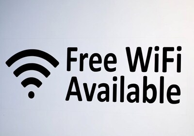 Free WiFi Available Sign