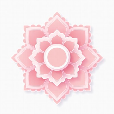 Pink Lotus Flower Paper Cutout