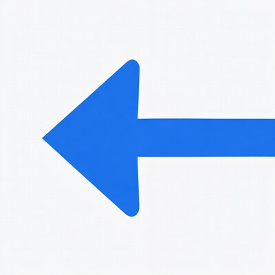 Blue left arrow icon