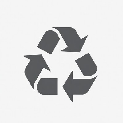 Gray Recycle Symbol Icon