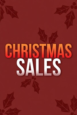Christmas Sales with Holly Leaves