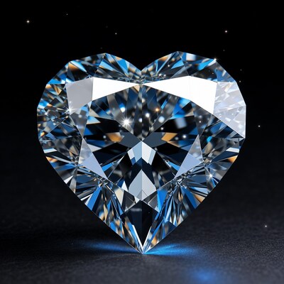 Sparkling Blue Heart Diamond