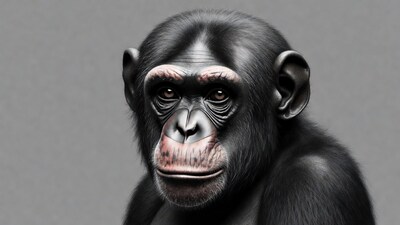 Close-up chimpanzee portrait