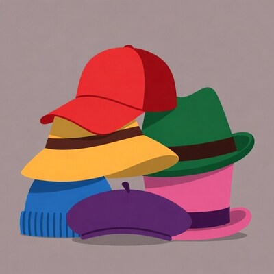 Colorful Hats Stacked Together