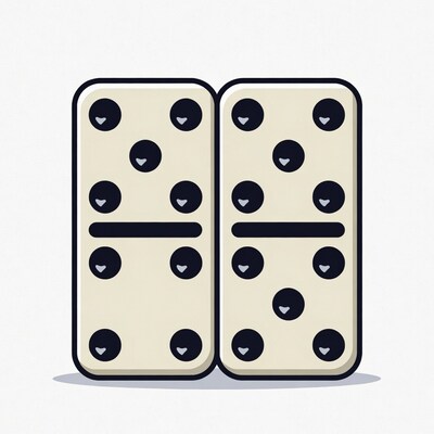 Double Six Domino Tiles Illustration