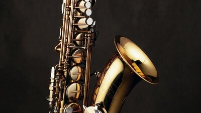 Shiny Alto Saxophone Closeup