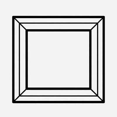 Black Outline Picture Frame