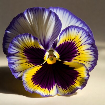 Vibrant Purple Pansy Flower