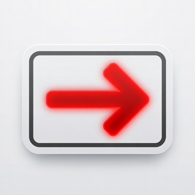 Red glowing arrow icon