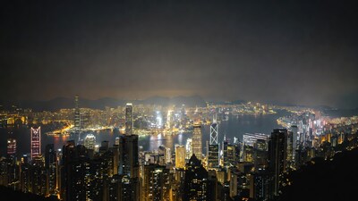 Hong Kong skyline at night