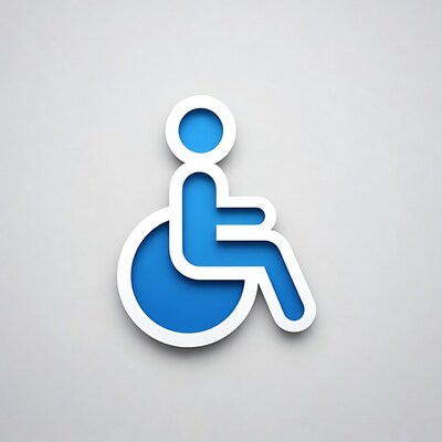 Blue wheelchair accessibility symbol