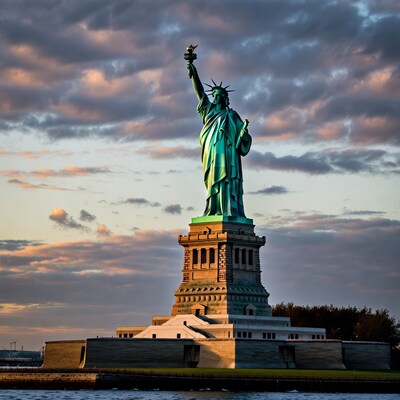 Statue of Liberty at Sunset