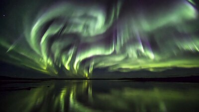 Northern Lights over Calm Lake