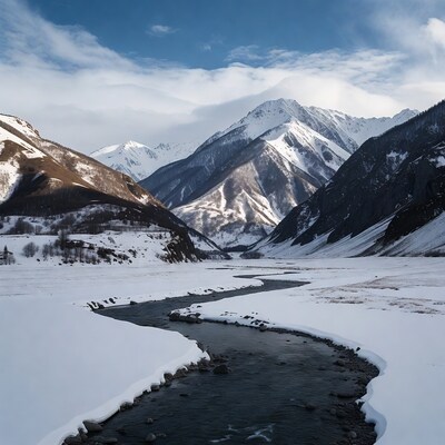 Snowy River in Mountain Valley
