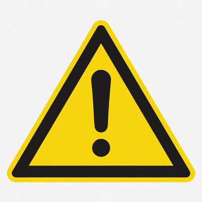 Yellow Exclamation Mark Warning Sign