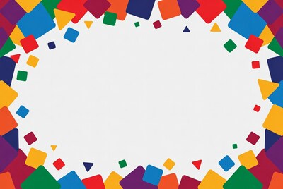 Colorful Geometric Shapes Border