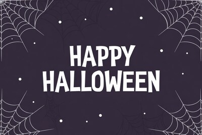 Happy Halloween with Spider Webs