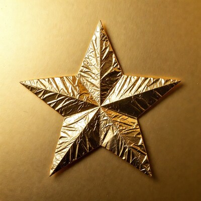 Shiny Gold Foil Star