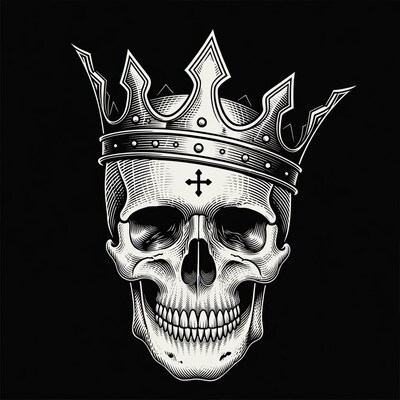 Crowned Skull Illustration