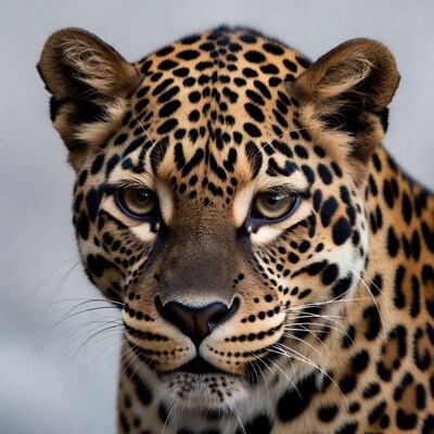 Close-up leopard face