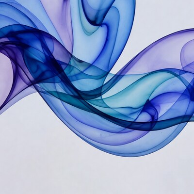 Swirling Blue Purple Alcohol Ink Abstract
