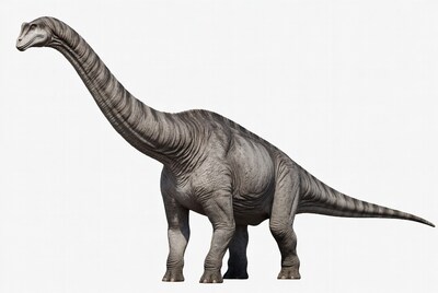 Brachiosaurus dinosaur on white background