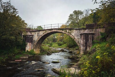 Stone Arch Bridge over River