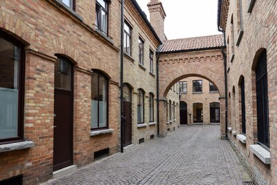 Brick Courtyard with Archway