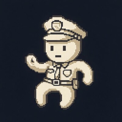 Pixel Art Police Officer