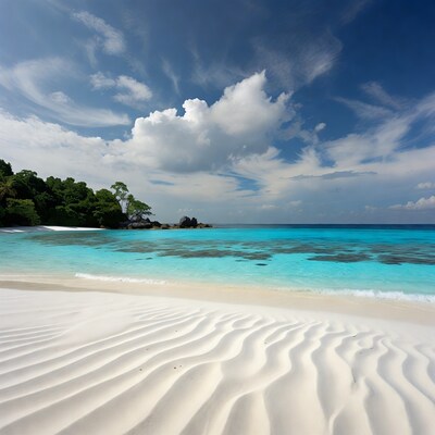Tropical beach with turquoise water