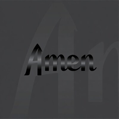 Amen Text on Gray Background