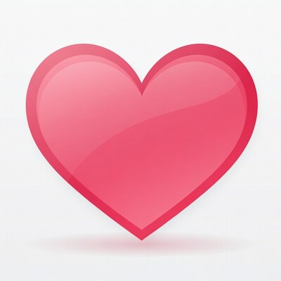 Shiny Pink Heart Illustration