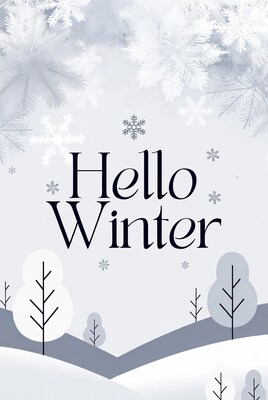 Hello Winter Snowy Illustration